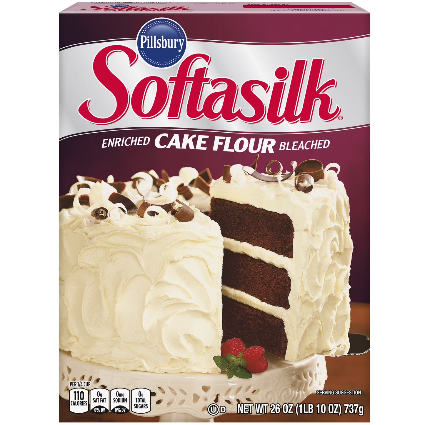 (2 pack) Pillsbury Softasilk Cake Flour, 26 oz Box