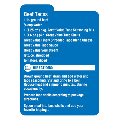 Great Value Taco Shells, 4.6 oz, 12 Count