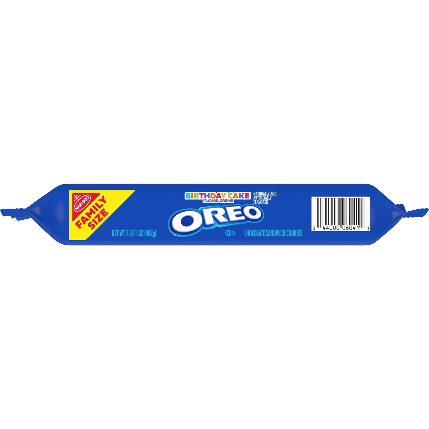 OREO Birthday Cake Creme Chocolate Sandwich Cookies, Family Size, 17 oz