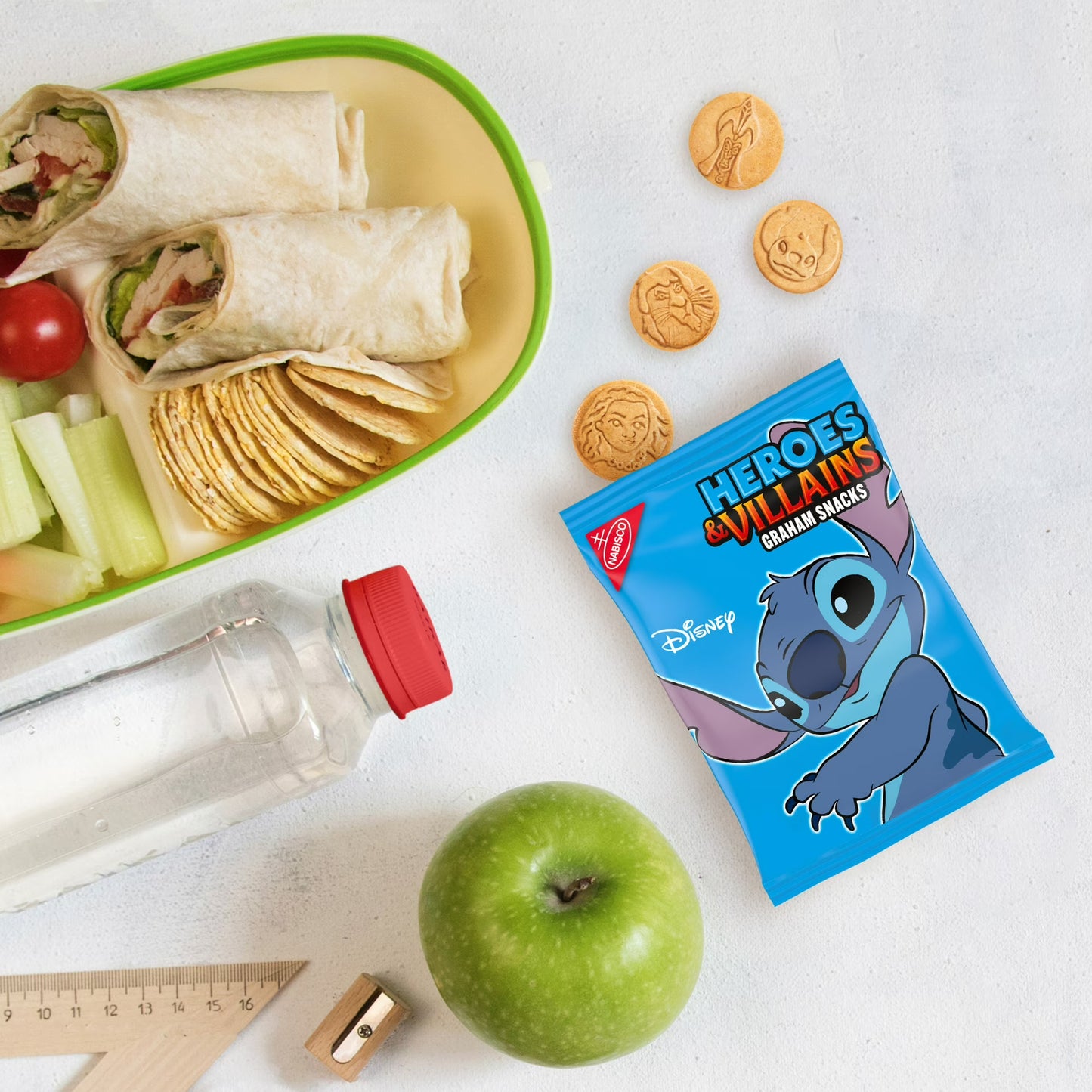 Disney Heroes and Villains Graham Snacks, Custom Cookies Variety Pack, Kids Snacks, 10 Snack Packs