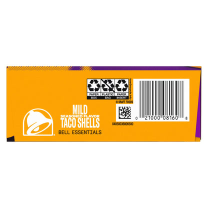 (2 pack) Taco Bell Mild Seasoned Flavor Crunchy Taco Shells, 12 ct, 4.8 oz Box