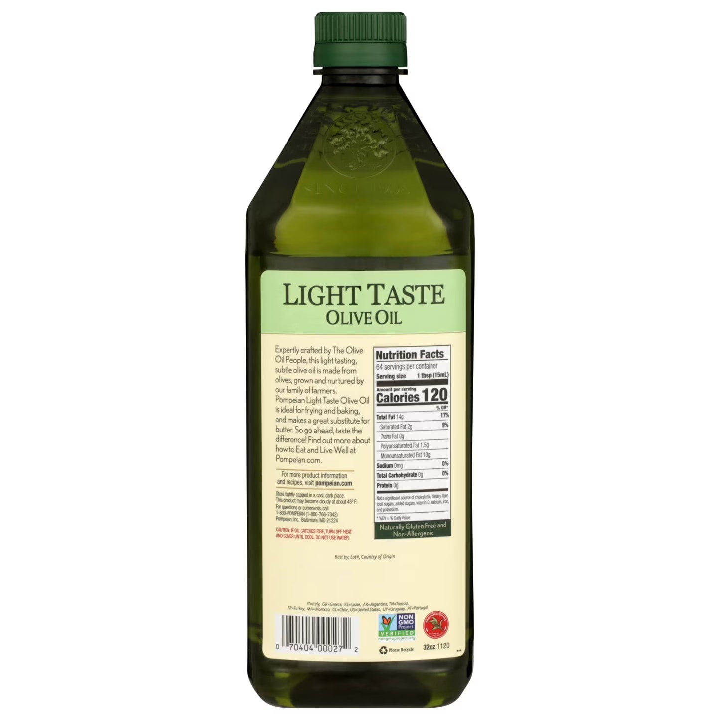 (6 pack) Pompeian Light Taste Olive Oil - 32 fl oz
