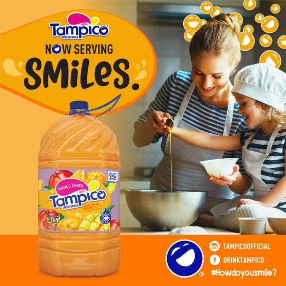 (3 pack) Tampico Mango Punch, Mango Orange Tangerine Juice Drink 1 Gallon
