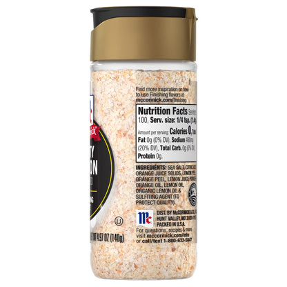 McCormick Zesty Lemon Finishing Salt, 4.97 oz Bottle