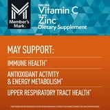 Member's Mark Vitamin C with Zinc Capsules, 400 ct.