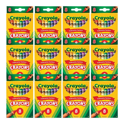 Crayola Crayons 8 in a Box (Pack of 12) 96 Crayons Total