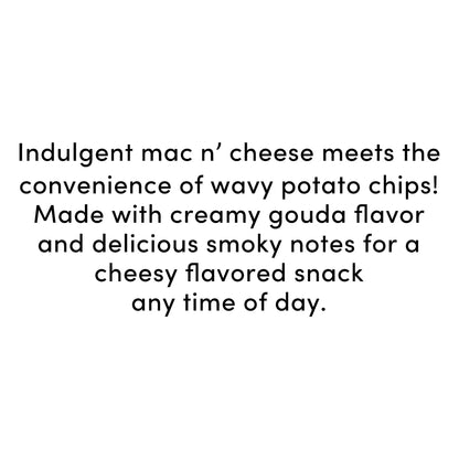 (6 pack) bettergoods Chef Inspired Smoked Gouda Mac N' Cheese Flavored Wavy Potato Chips, 8 oz