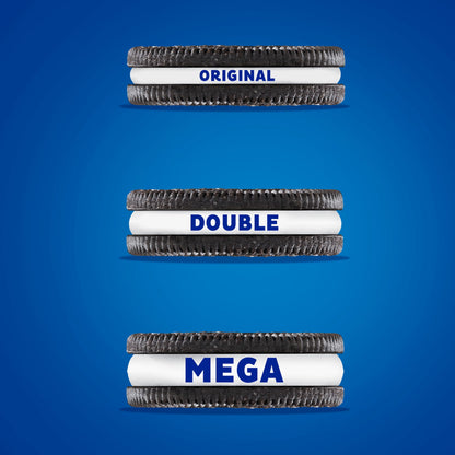 OREO Mega Stuf Chocolate Sandwich Cookies, Family Size, 17.6 oz