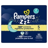 Pampers Swaddlers Overnight Zzz Baby Diapers Size 5, 50 Count (Select for More Options)