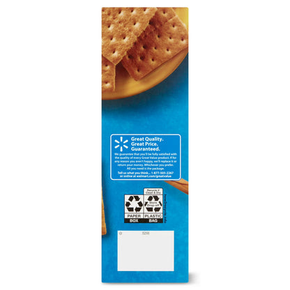 (6 pack) Great Value Honey Graham Crackers, 14.4 oz, 8 Count