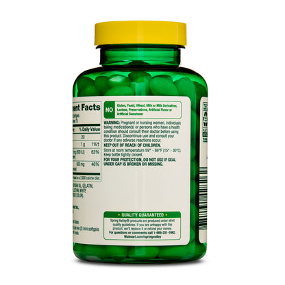 (2 pack) Spring Valley Calcium Plus Vitamin D3, Dietary Supplement, 150 Mini Softgels