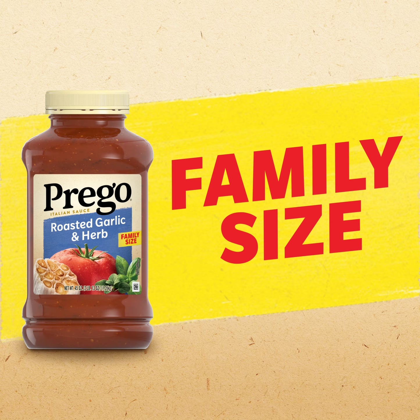 Prego Roasted Garlic and Herb Pasta Sauce, 45 oz Jar