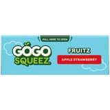 (2 pack) GoGo squeeZ No Sugar Added Apple Strawberry Applesauce Pouches, 3.2 oz (4 Pack)
