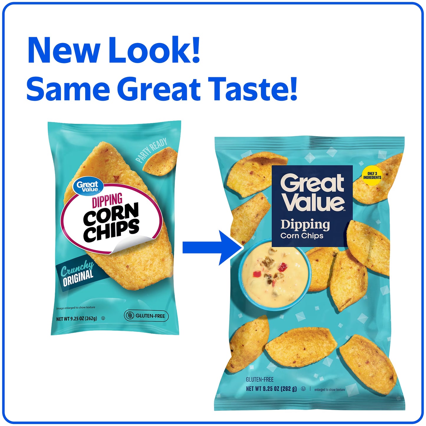Great Value Dipping Corn Chips, 9.25 oz