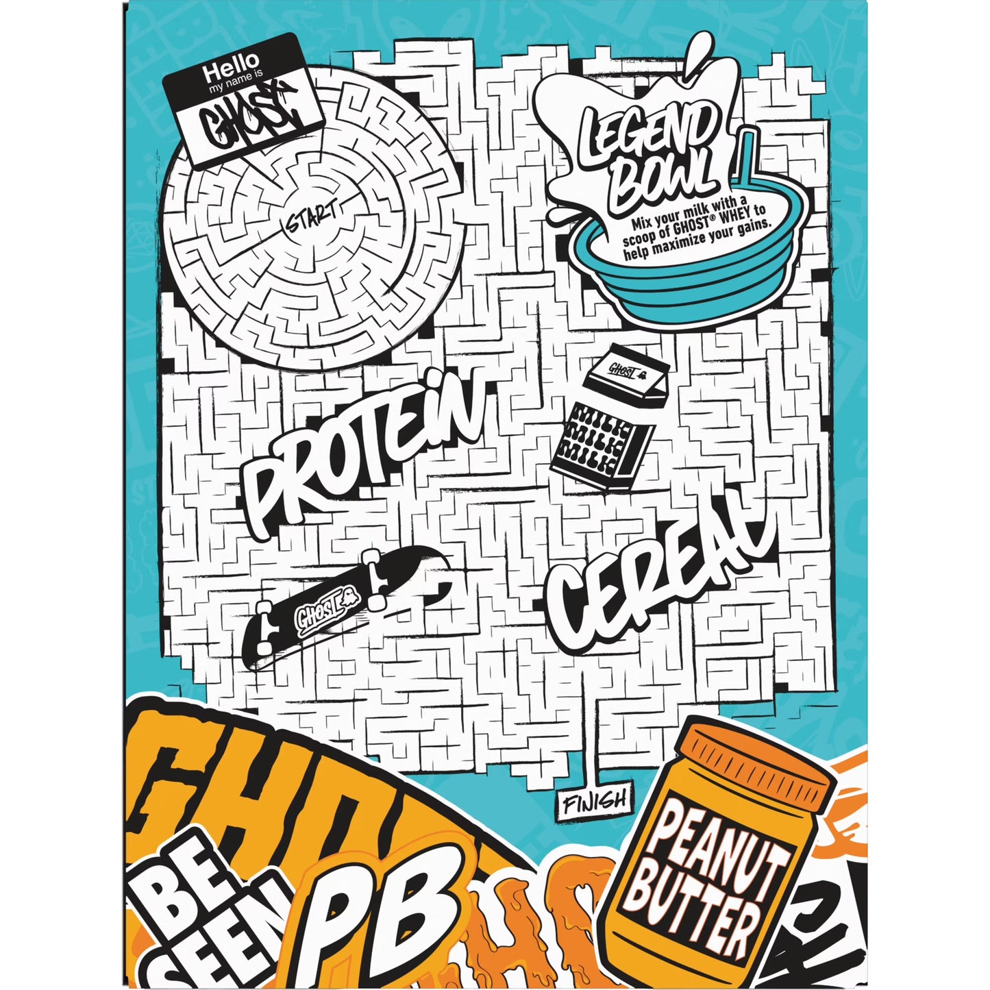 GHOST PROTEIN CEREAL, PEANUT BUTTER Flavor, 18G Protein, 10.8 oz