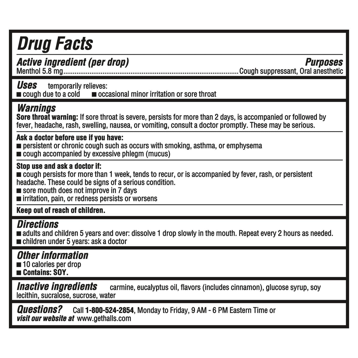 HALLS Cough & Throat Relief Cherry Cough Drops, No Synthetic Dyes, Value Pack, 80 Drops