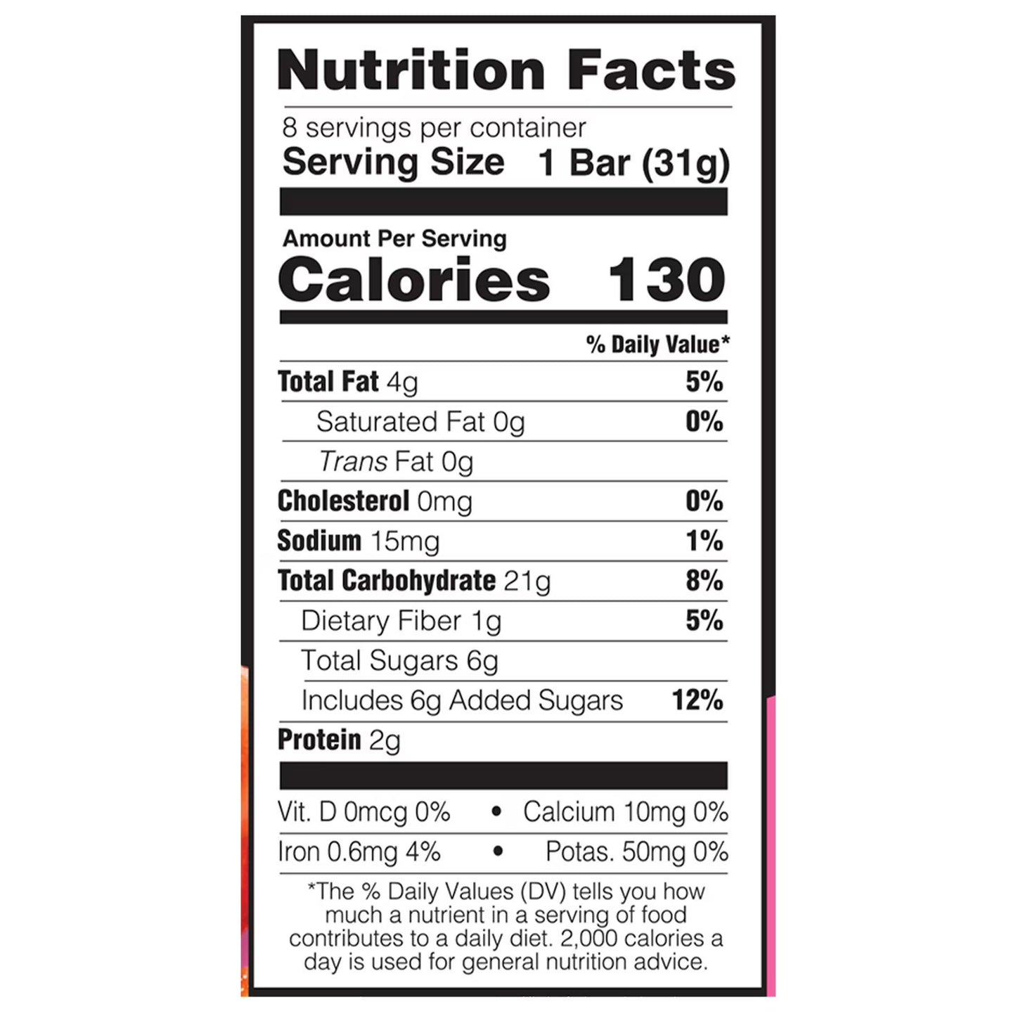 Junkless Chewy Strawberry Granola Snack Bars, 1.1 oz, 8 Count