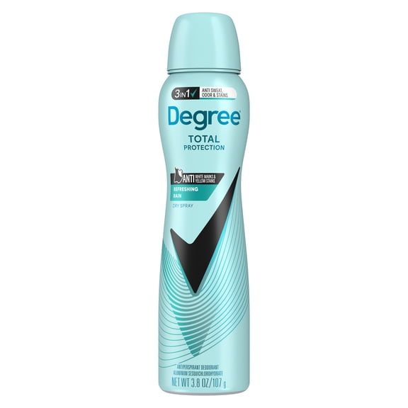 Degree UltraClear Black+White Antiperspirant Deodorant Dry Spray Anti-White Marks and Yellow Stains Pure Rain Antiperspirant for Women, 3.8 oz