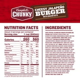 (2 pack) Campbell's Chunky Cheesy Jalapeno Burger with Bacon Bits Soup, 18.8 oz Can