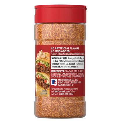 McCormick Smoked Paprika and Garlic Seasoning, 3.12 oz Bottle