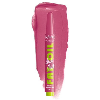 NYX Professional Makeup Fat Oil Slick Click Hydrating Tinted Lip Gloss with Lightweight Hydration, DM Me, 0.07 oz