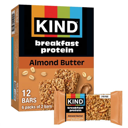 (5 pack) KIND Breakfast Protein Bars, Almond Butter, 1.76 oz, 6 Count