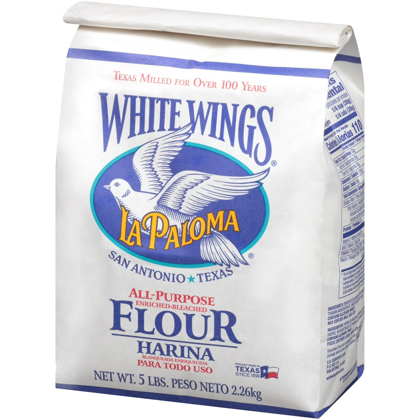 (3 pack) La Paloma White Wings All-Purpose Enriched-Bleached Flour, 5 lbs