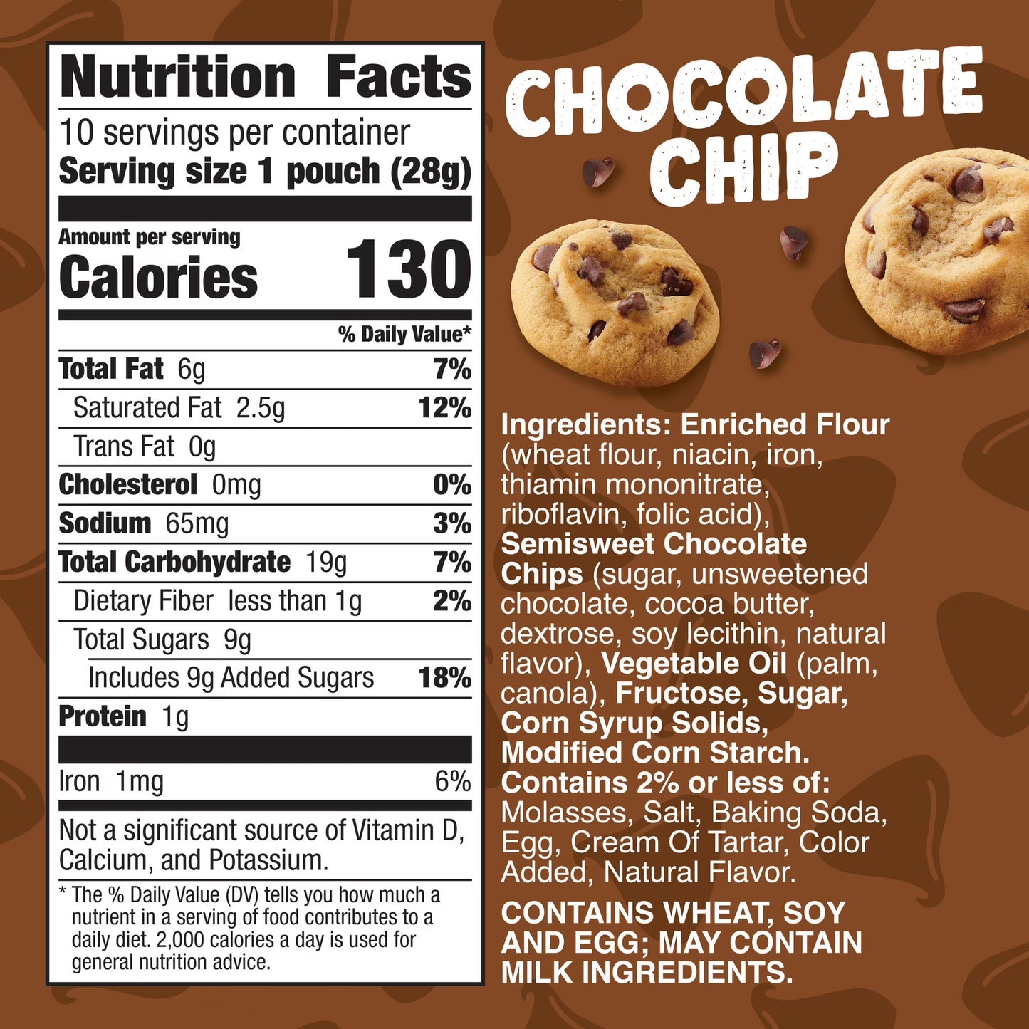 Pillsbury Chocolate Chip Mini Soft Baked Cookies (10 Pouches)