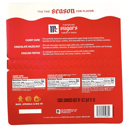 McCormick Holiday Sugar 3 Pack, 11.12 oz