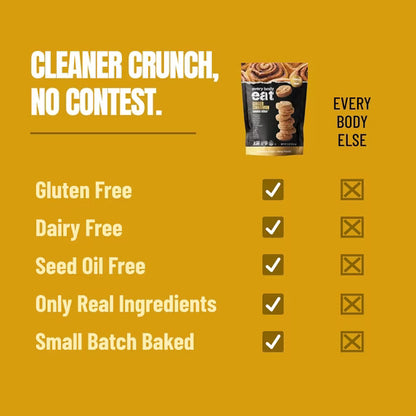 Every Body Eat Ginger Cinnamon Crunchy Cookie Bites - Gluten Free, Dairy Free, Vegan, Seed Oil Free, Allergy Friendly (5oz Pack of 3)
