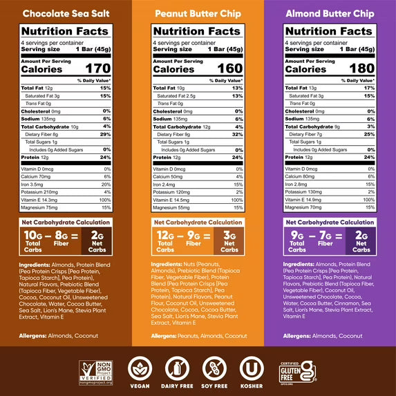 IQBAR Clean Plant Protein Bars - Chocolate Lovers Variety - 12 Count - Keto, Vegan, High Fiber, Gluten and Dairy Free, Low Sugar Snack