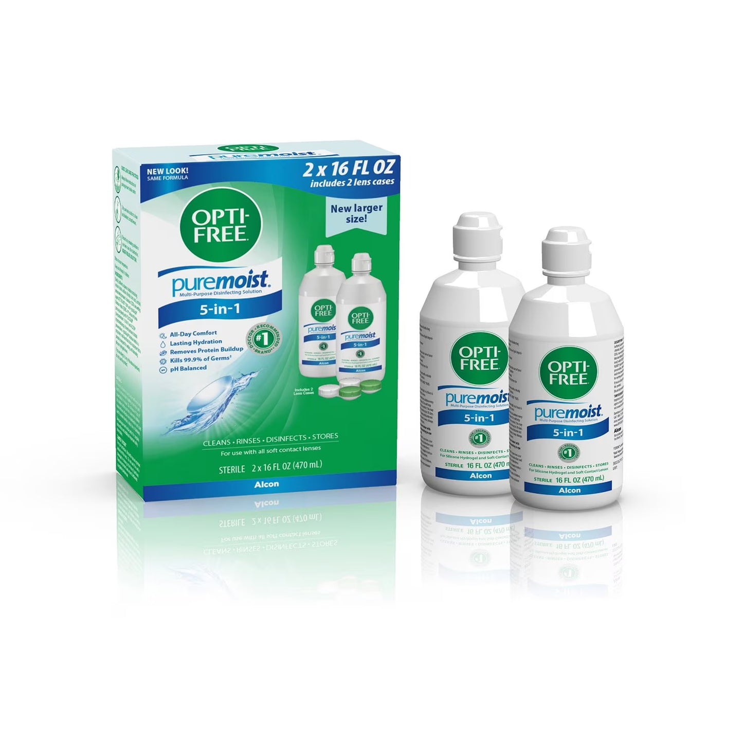 Opti-Free Puremoist Multi-Purpose Disinfecting Solution 16 oz., 2 Pack