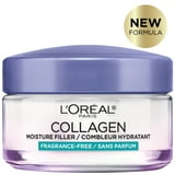 L'Oreal Paris Collagen Moisture Filler Face Cream, Anti-Aging Face Moisturizer, Non-Greasy Skin Care Formula Fragrance Free, 1.7oz