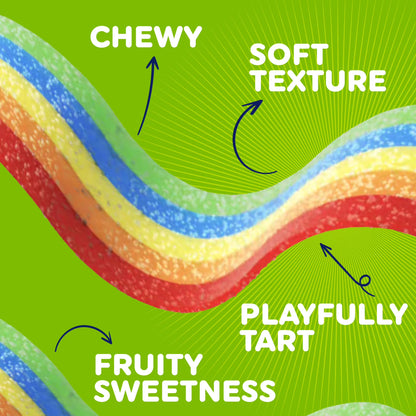 Airheads Xtremes Belts Chewy Candy, Rainbow Berry Fruit Flavor Artificially Flavored, 4.5 Ounces