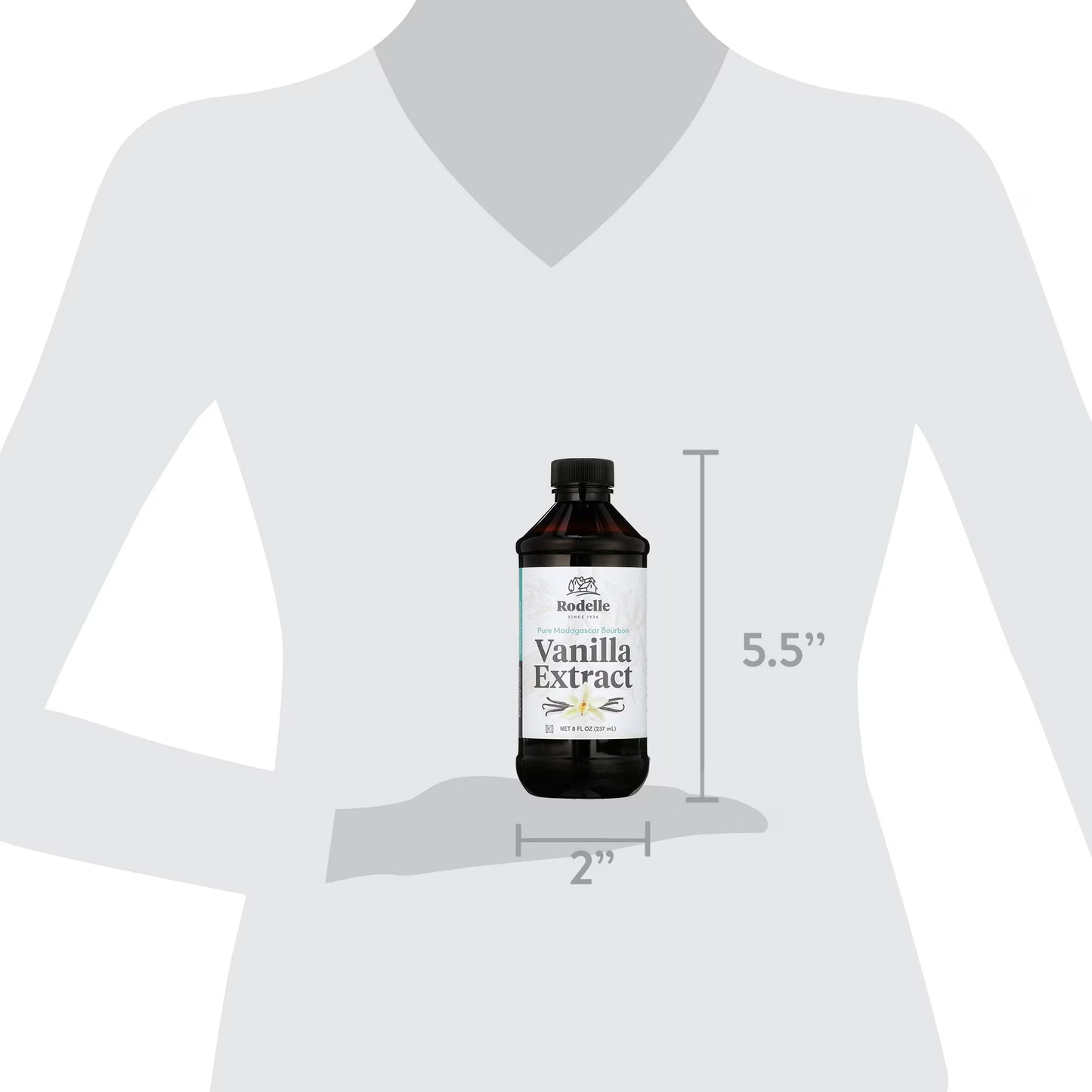 Rodelle Pure Vanilla Extract, 8 fl oz, Baking Extracts