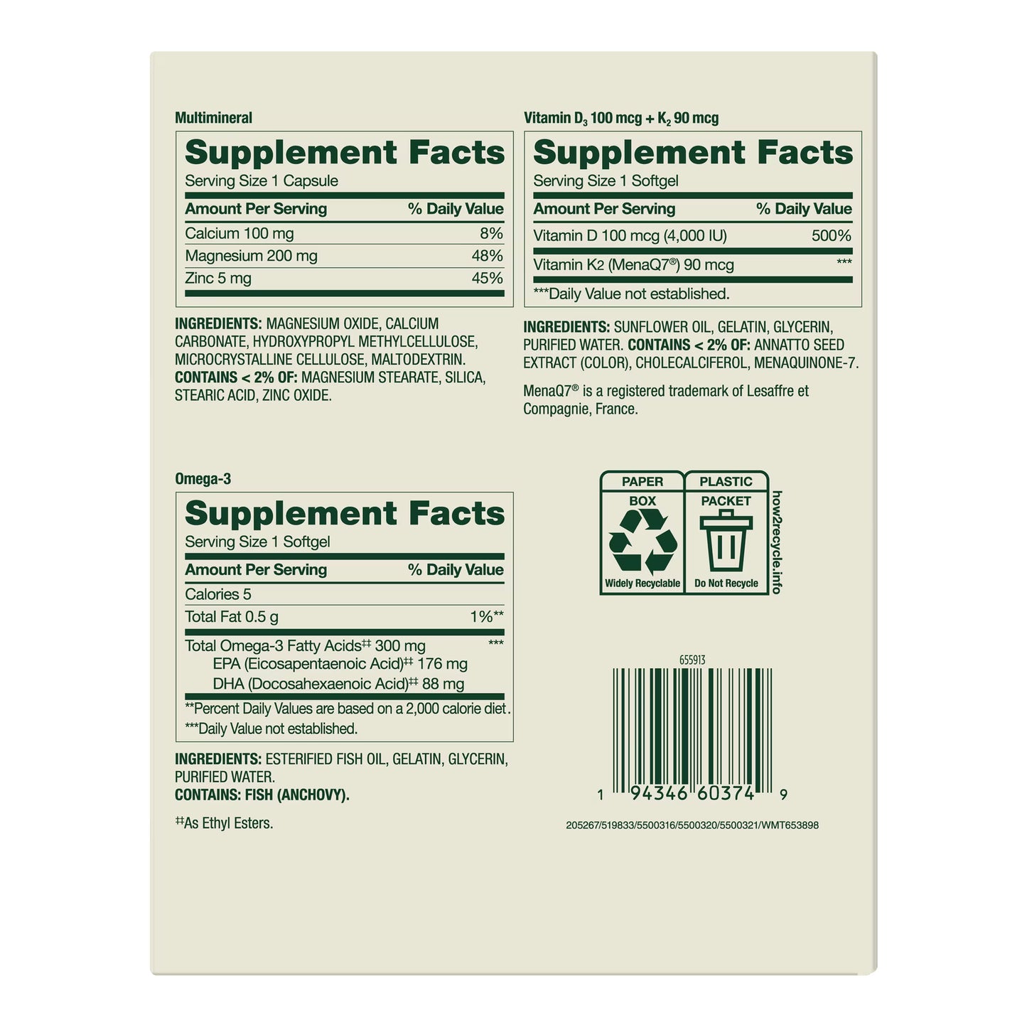 Spring Valley Adult Wellness Daily Pack, 30ct