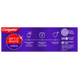 (3 pack) Colgate Optic White Purple Teeth Whitening Toothpaste with Fluoride, Fresh Mint Flavor, 3.8 oz