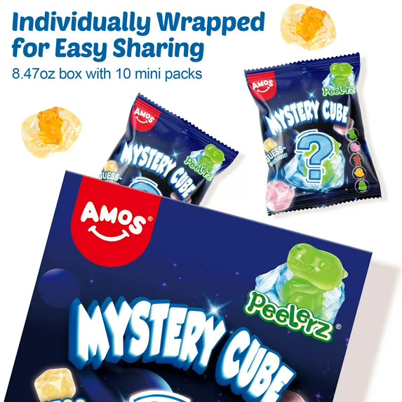 Amos Peelerz Gummy Mystery Cube, Candy Variety Pack Shareable for Fun 8.47 oz (1 Pack)