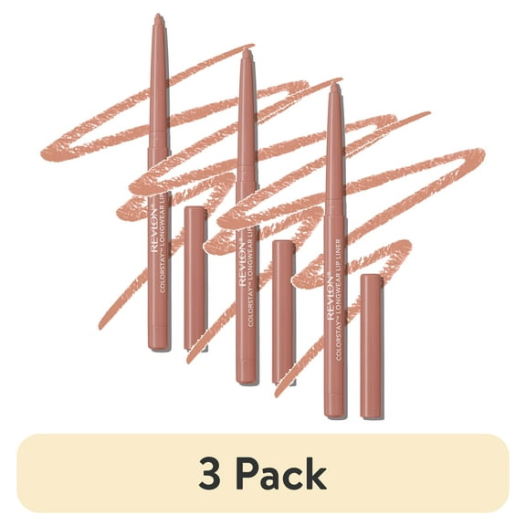 (3 pack) Revlon ColorStay Longwear Lip Liner Pencil, 685 Natural, 0.01 oz