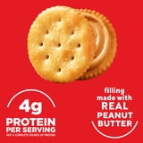 (3 pack) RITZ Peanut Butter Sandwich Crackers, Lunch Snacks, 1.38 oz Snack Pack