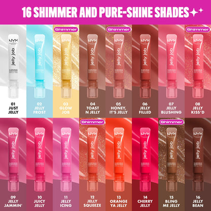 NYX Professional Makeup Jelly Job Lip Gloss, Jelly Frost 02
