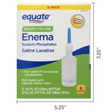 (2 pack) Equate Enema Sodium Phosphates Saline Laxative, 4.5 fl. oz., 6 Count