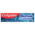Colgate Max Fresh with Whitening Toothpaste with Mini Breath Strips, Cool Mint Toothpaste for Bad Breath, 6.3 Oz Tube