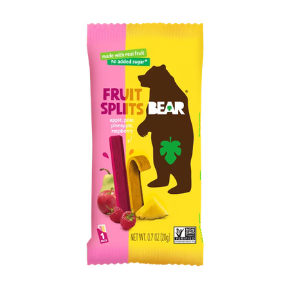 BEAR Fruit Splits Variety Pack 8.4oz, 12ct, Non GMO, Vegan