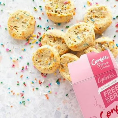 Cybele’s Free to Eat, Gluten-Free & Vegan, Soft-Baked, Confetti Cookies, 6oz, 12 Count