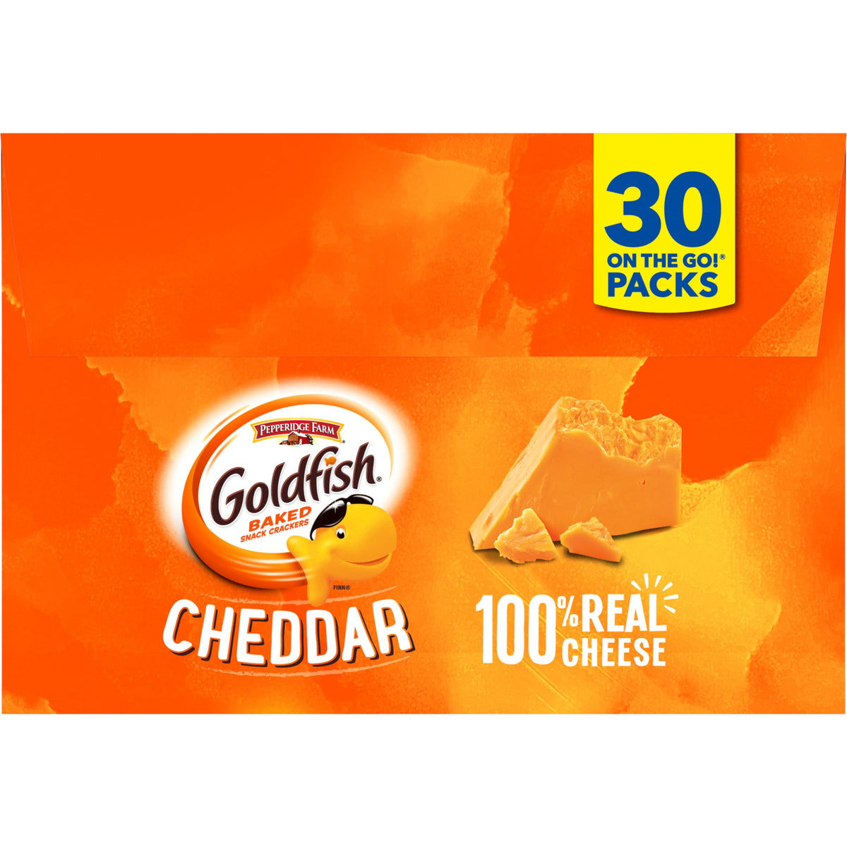 Goldfish Cheddar Crackers, Snack Pack, 1 oz, 30 Count Multi-Pack Box