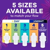 Always Radiant with FlexFoam Pads, Size 5, Extra Heavy Overnight, Wings, 18 Count