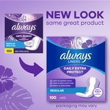 Always Panty Liners, Daily Extra Protect, Extra Long Length, Unscented liners, 92 Count