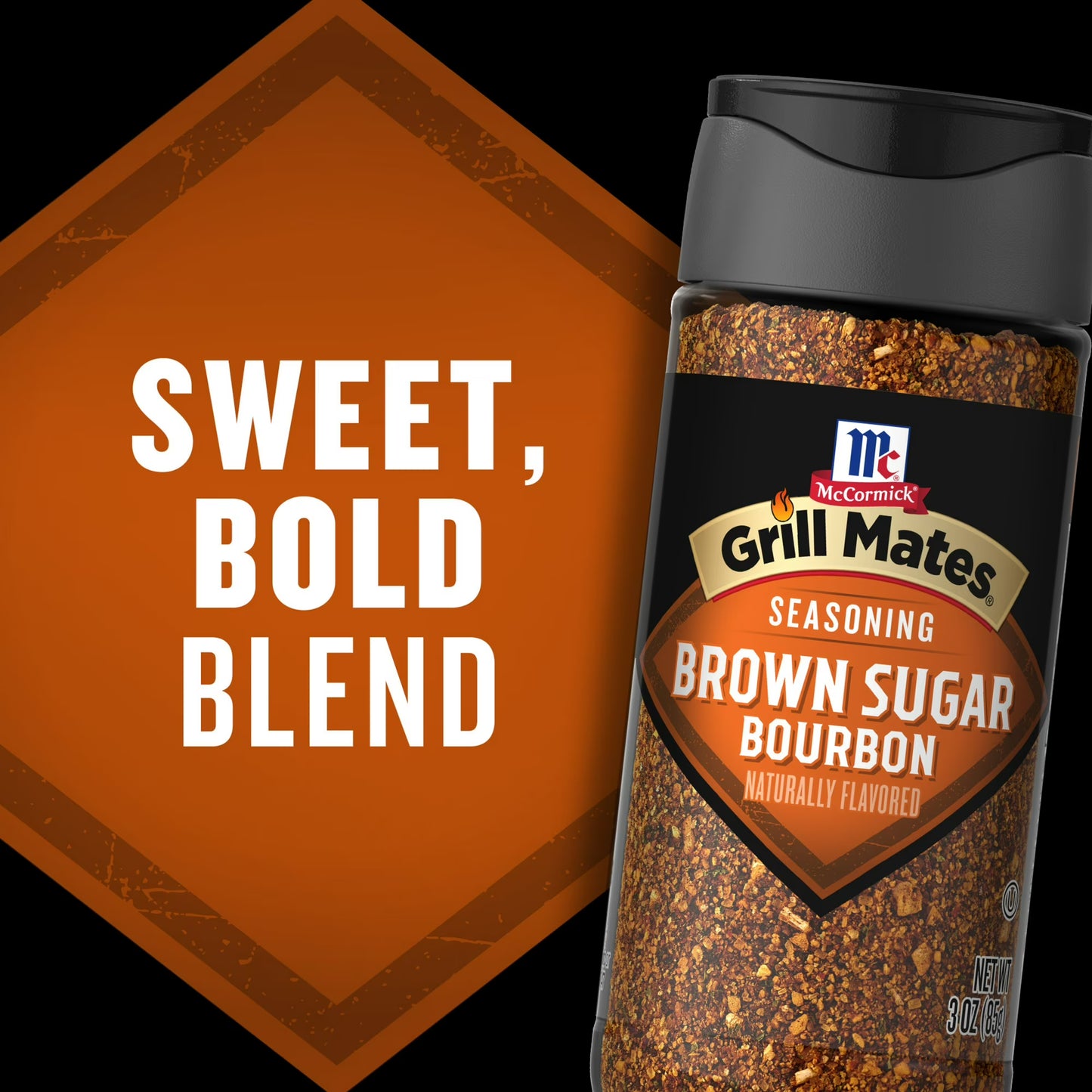 McCormick GRILL MATES Gluten Free Brown Sugar Bourbon Seasoning, 3.0 oz Bottle
