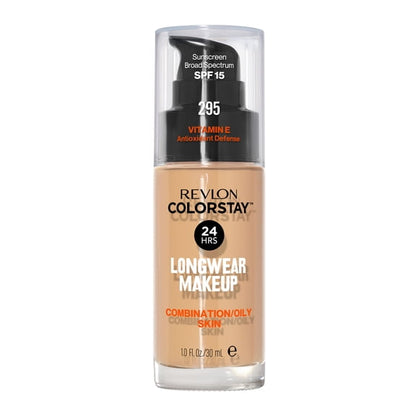 Revlon ColorStay Liquid Foundation Makeup, Matte Finish, Combination/Oily Skin, SPF 15, 295 Dune, 1 fl oz